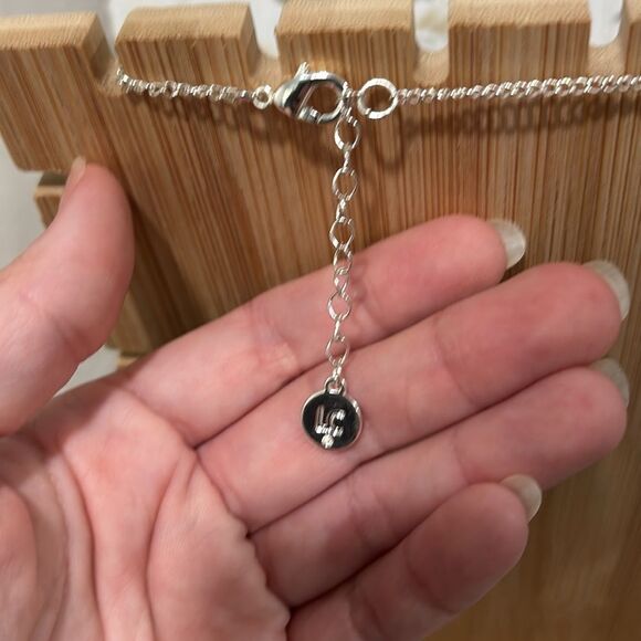 Liz Claiborne Silver Tone Spoon Fringe Necklace - Picture 4 of 4